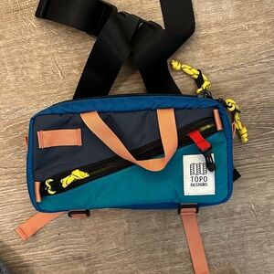 Topo Designs Blue and Orange Belt Bag